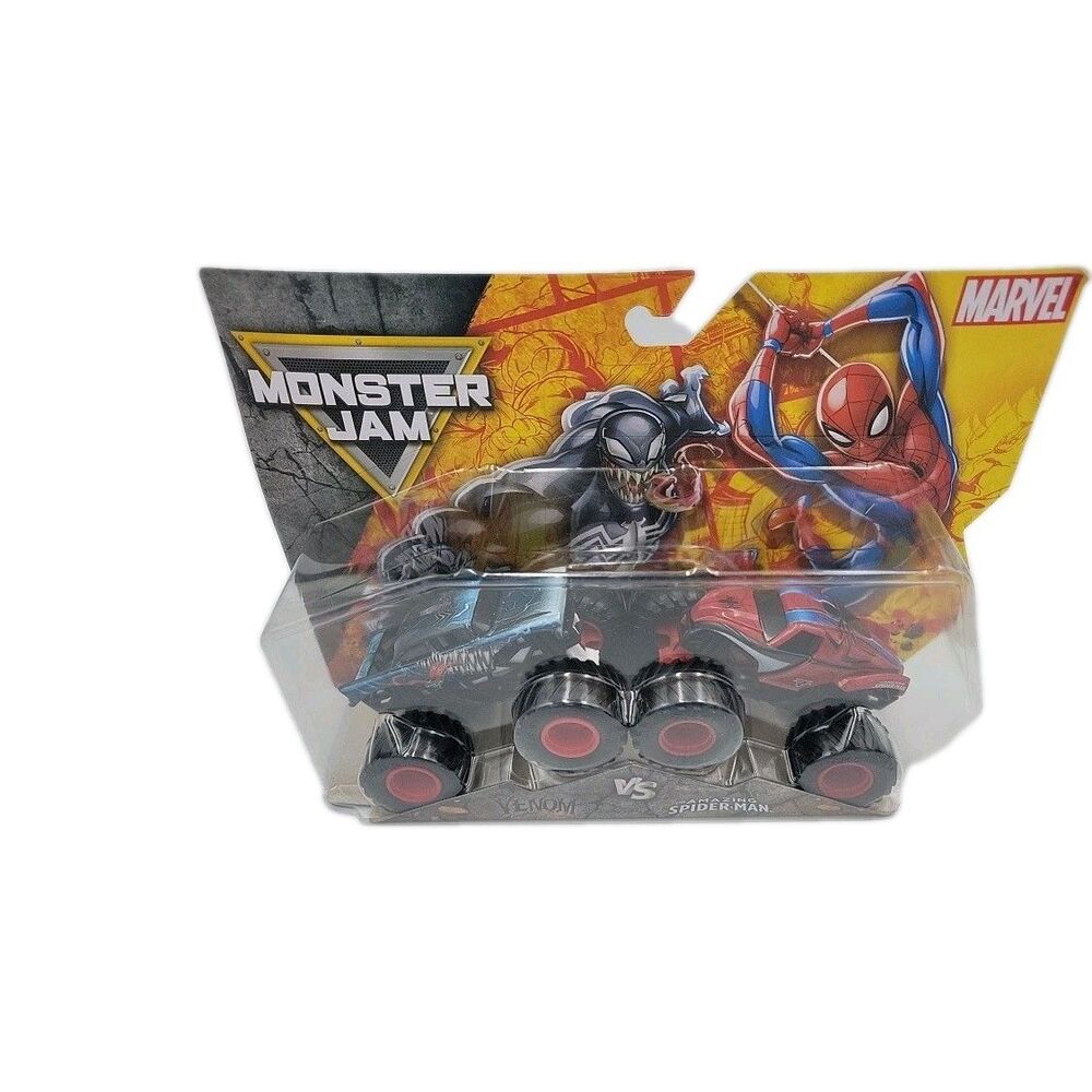 Monster Jam Marvel Venom Versus The Spider-Man Monster Truck 2 Pack Series 4 New